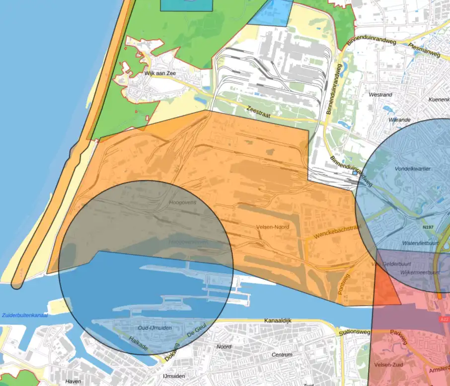 No-fly zones rond Tata Steel IJmuiden in kaart gebracht ter voorbereiding van de vlucht